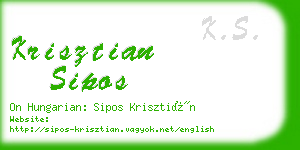 krisztian sipos business card